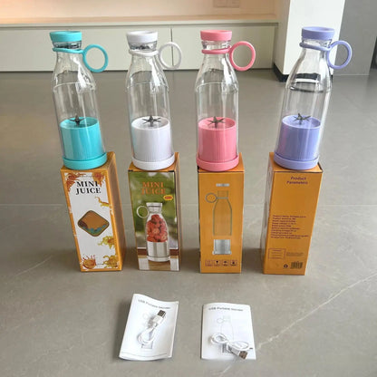 USB Rechargeable Mini Blender 6-Blade Portable Smoothie Maker 380ml