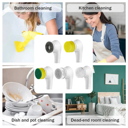 Electric Spin Cleaning Brush 5-Head Wireless Handheld Scrubber