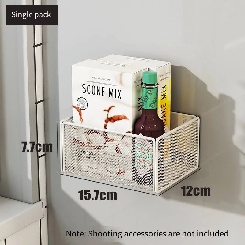 Magnetic Refrigerator Side Storage Basket - Hanging Organizer