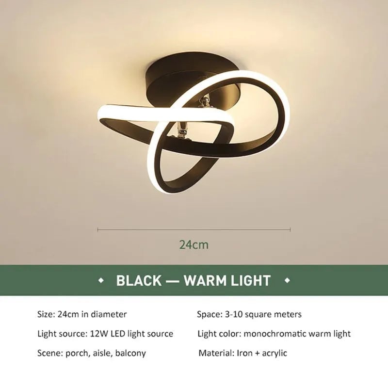 LED Strip Ceiling Light Modern Minimalist Fixture Aisle Staircase