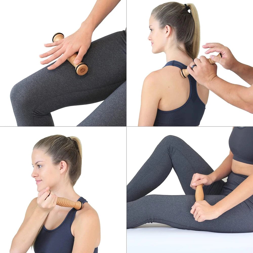 Wooden Foot Roller Massager for Plantar Fasciitis Relief & Stress