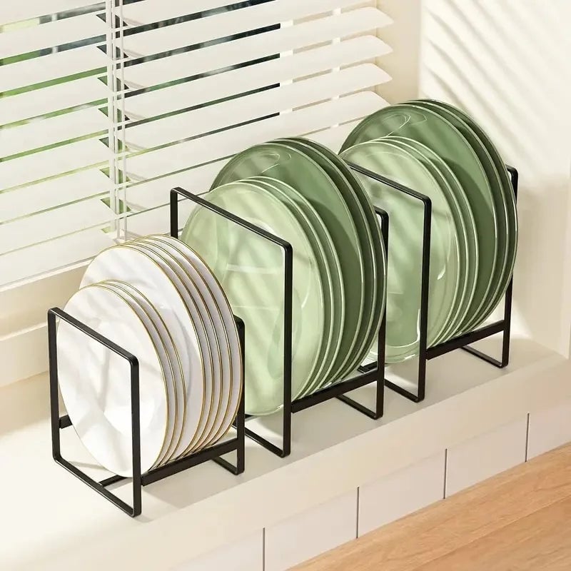 Iron Kitchen Dish Drying Rack - Countertop Plate Storage Cabinet