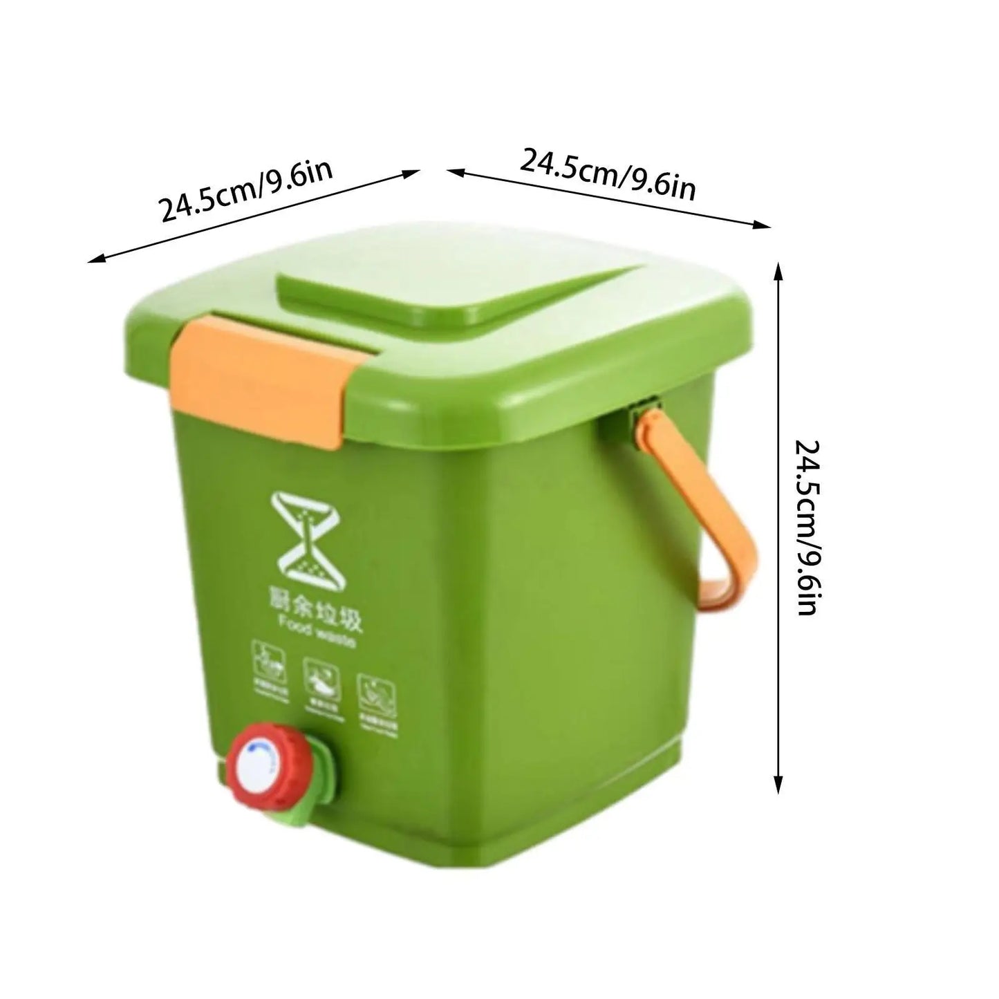 Kitchen Countertop Compost Bin - Easy Clean Modern Design Bucket