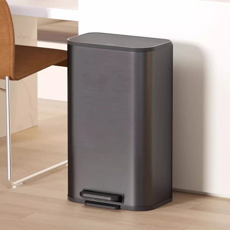 Large Stainless Steel Kitchen Bin - Italian Style High-Grade Waste