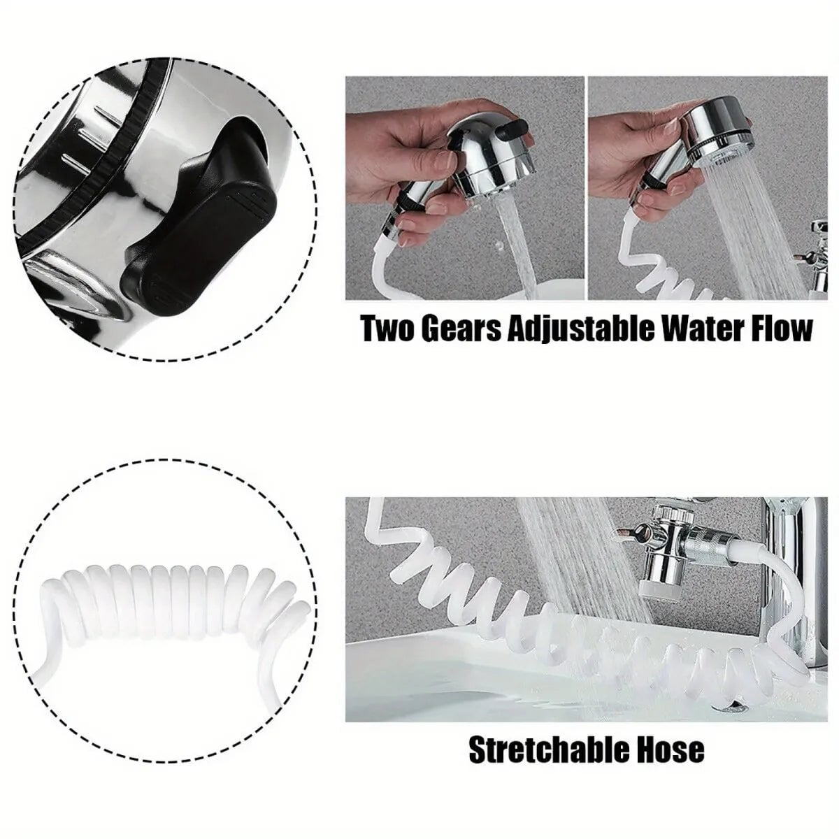 Adjustable Sink Hose Sprayer - Multifunctional Faucet Extender