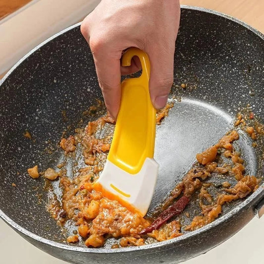 Soft Blade Kitchen Scraper Spatula - Pan Pot Dish Cleaning Tool