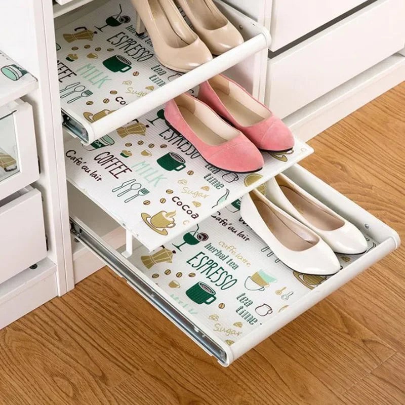 Waterproof Printed Cabinet Drawer Liner Mat - Scalable Kitchen Shelf