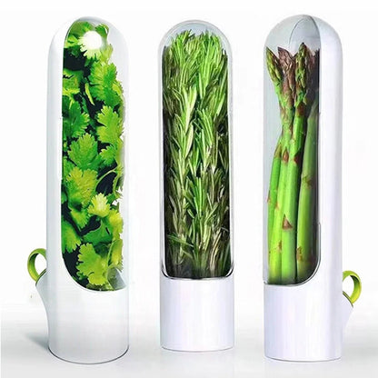 Herb Storage Container Set Fresh Keeper Refrigerator Containers