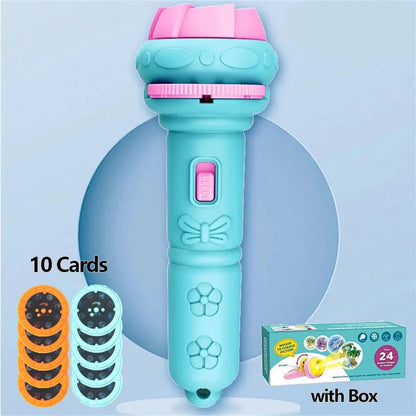80 Pattern Projection Flashlight - 10 Cards Educational Bedtime Toy