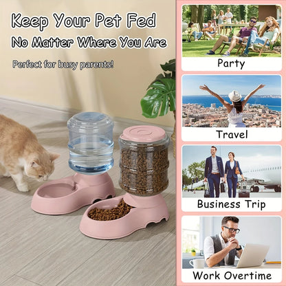 Large Capacity Automatic Pet Feeder Water Dispenser Station