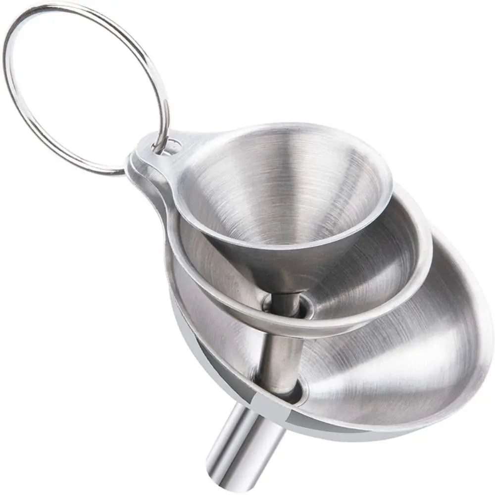 Wide Mouth Stainless Steel Funnel Strainer - Kitchen Oil Filter