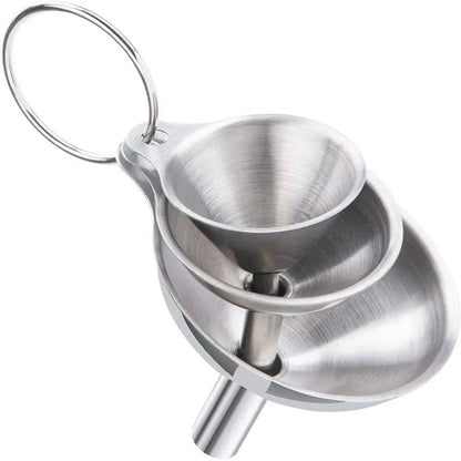 Wide Mouth Stainless Steel Funnel Strainer - Kitchen Oil Filter