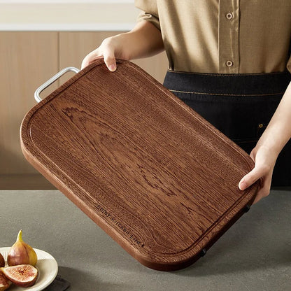 Heavy Duty Ebony Wood Cutting Board - Double-Sided Anti-Bacterial