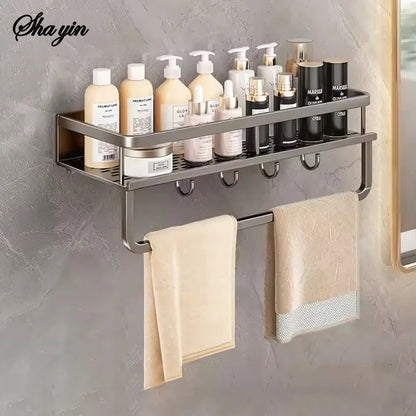 No-Drill Wall Mount Toilet Storage Rack - Bathroom Organizer
