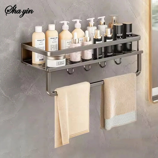 No-Drill Wall Mount Toilet Storage Rack - Bathroom Organizer