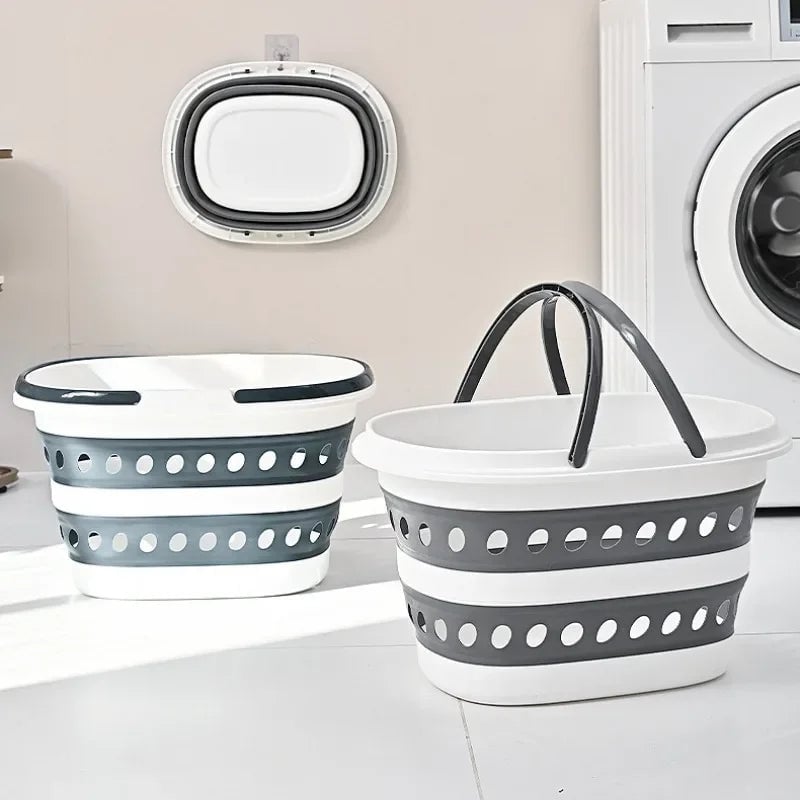 16L Collapsible Laundry Basket with Handles - Space-Saving Storage