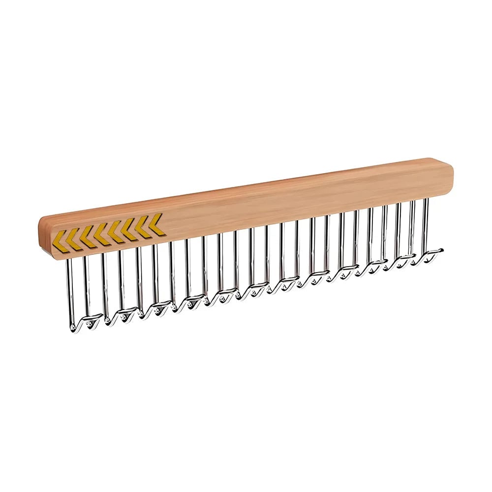 8/12 Hook Retractable Wood Clothes Hanger Wall-Mounted Organizer