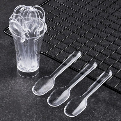 Mini Wooden Ice Cream Spoons 100/500pcs Disposable Dessert Scoops