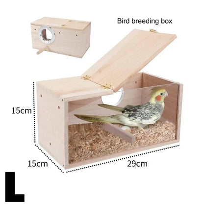 Transparent Parakeet Cockatiel Nesting Box Easy Clean Bird House