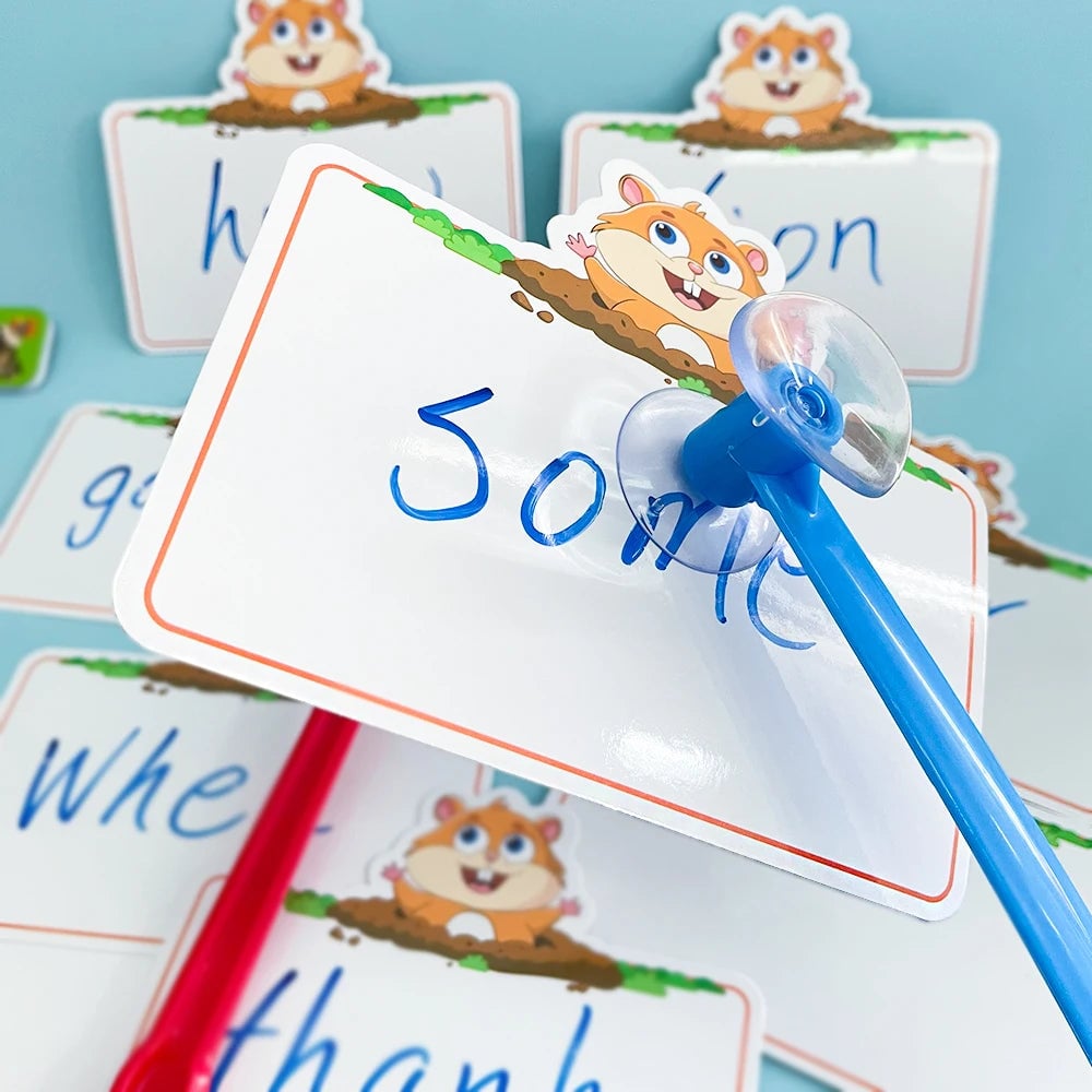 Dry Erase Blank Fly Cards Montessori Swat Game Learning Set