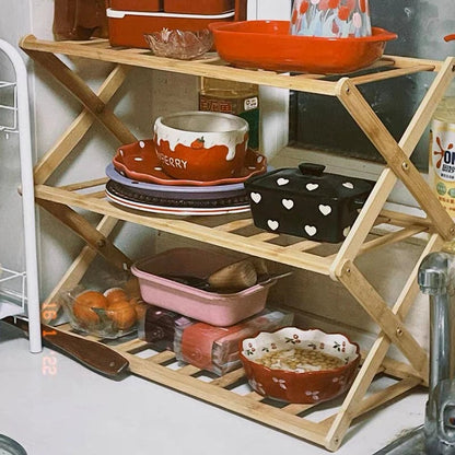Multi-Tier Kitchen Storage Rack - Utensil Drying & Dish Organizer