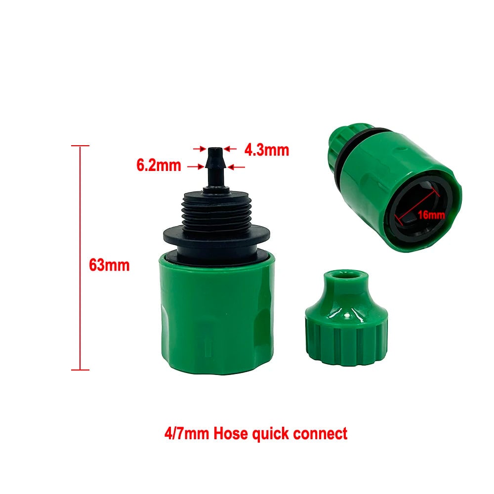 4/7mm Hose Quick Connector - 1/4 Garden Irrigation Water Joint