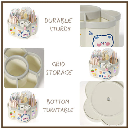 Rotating 360° Pen Holder Desk Organizer - Large Capacity Storage