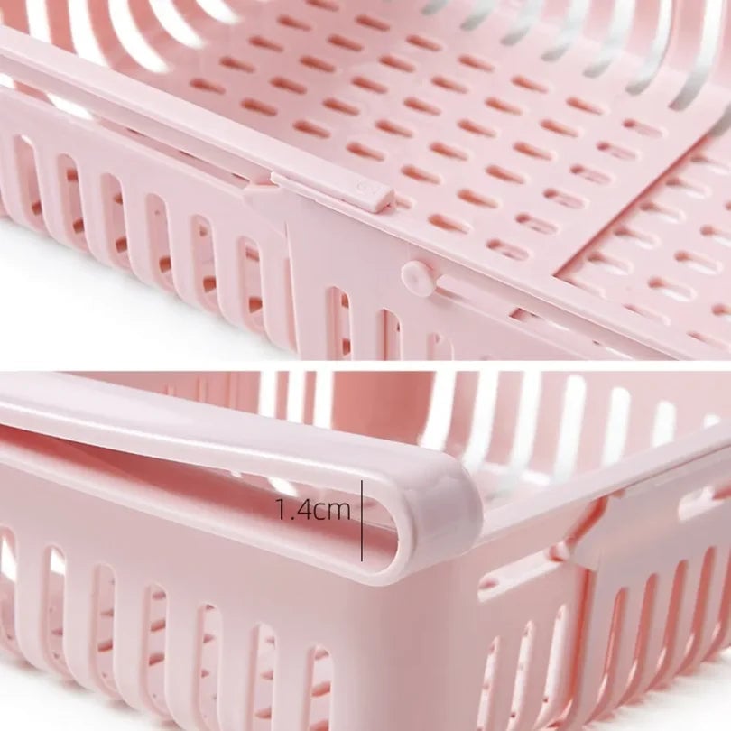 Magnetic Fridge Organizer Drawer Basket - Egg & Fruit Storage Box