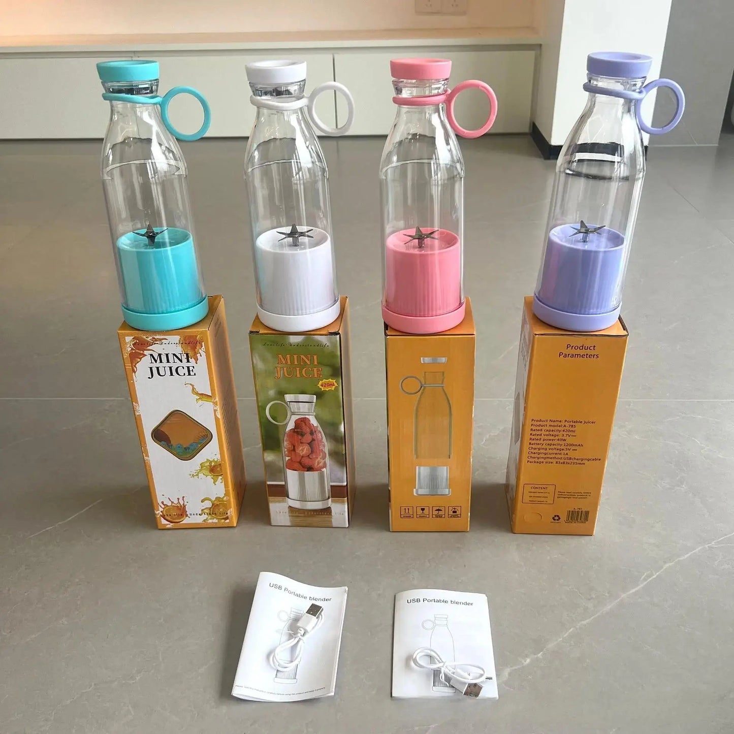 6-Blade USB Rechargeable Mini Portable Blender for Smoothies