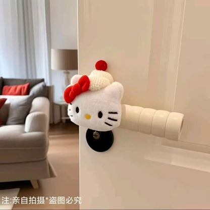 2PC EVA Door Knob Covers Hello Kitty Wall Protection Pads Anti-Crash