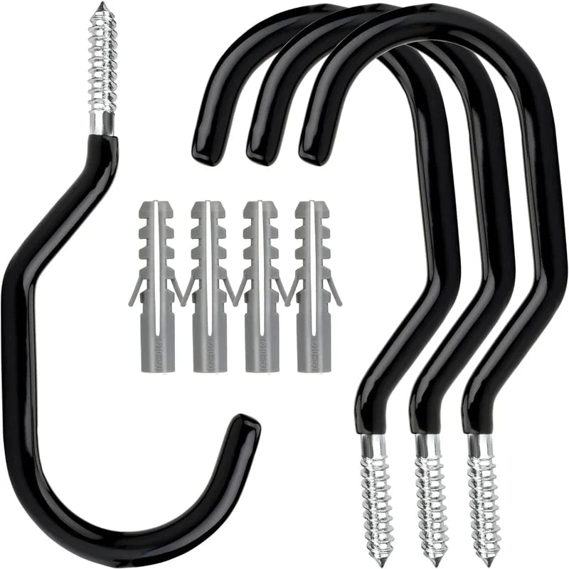 Heavy Duty Metal Bike Wall Mount Hook - Anti-Slip Garage Organizer