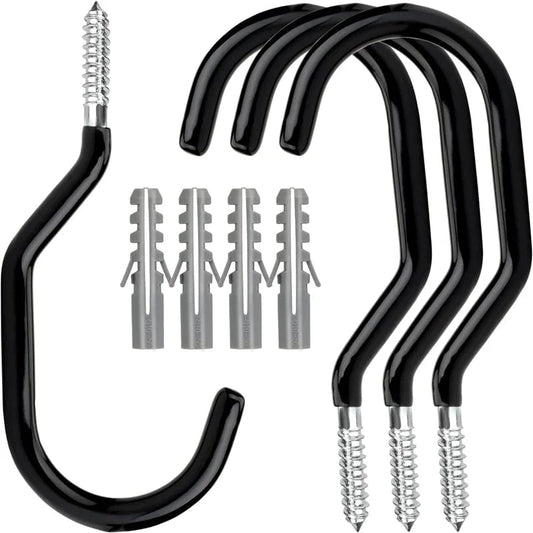 Heavy Duty Metal Bike Wall Mount Hook - Anti-Slip Garage Organizer
