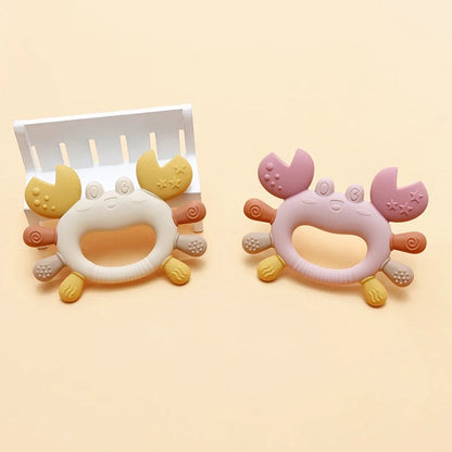 BPA-Free Silicone Crab Teething Toy - Easy Grip Design Newborn