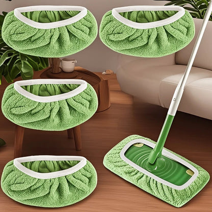 4 Reusable Ultra-Fine Fiber Mop Pads High Water Absorption