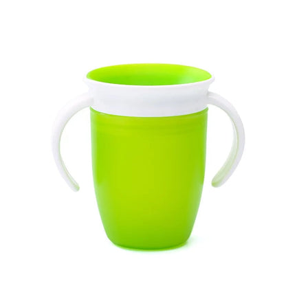 360° Rotated Baby Learning Cup Double Handle Flip Lid Leakproof