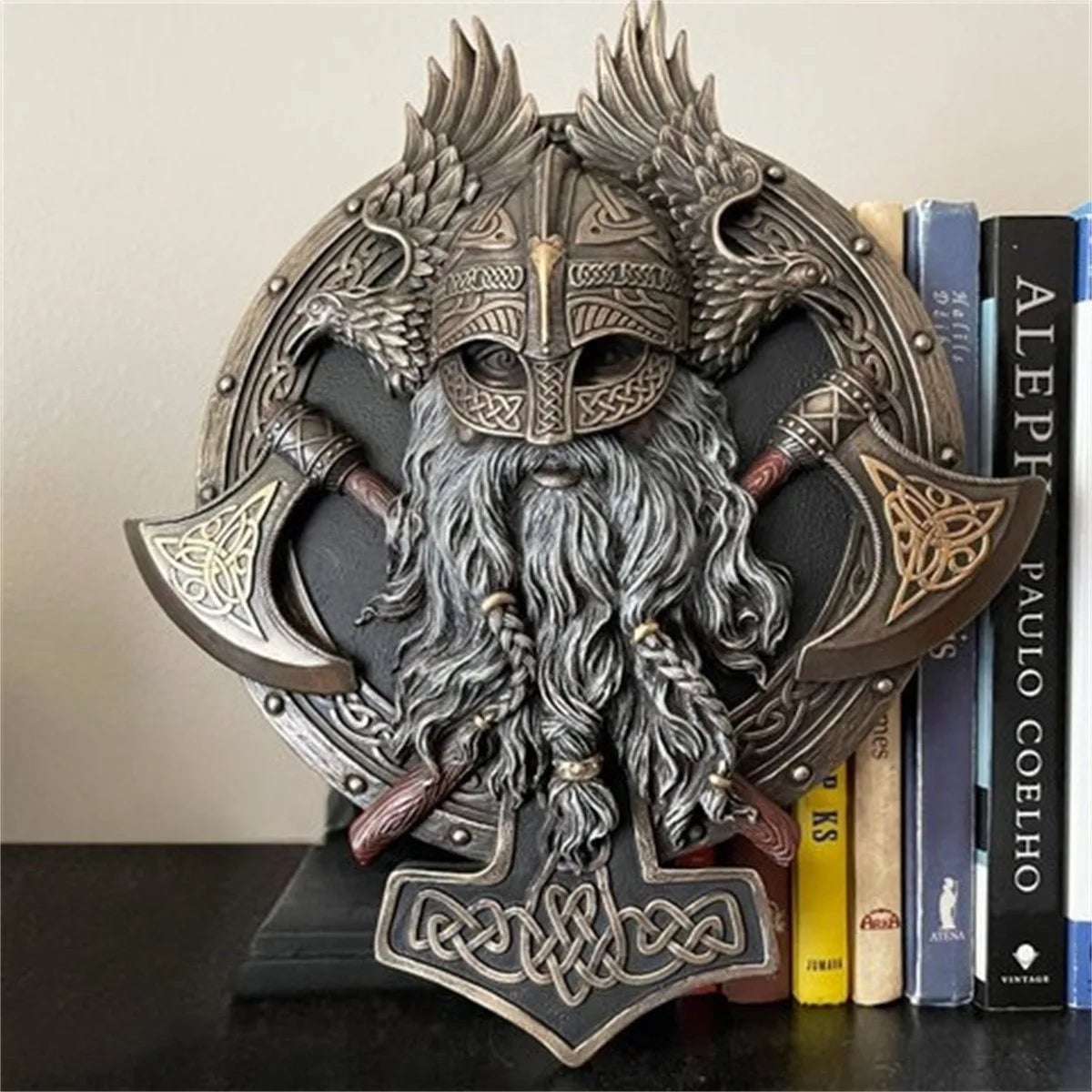 Ares Viking Warrior Axe Wall Plaque - Valhalla Sculpture Hanging