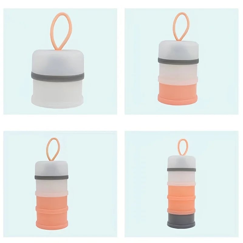 4-Grid Baby Formula Dispenser - BPA-Free Milk Powder Storage Container