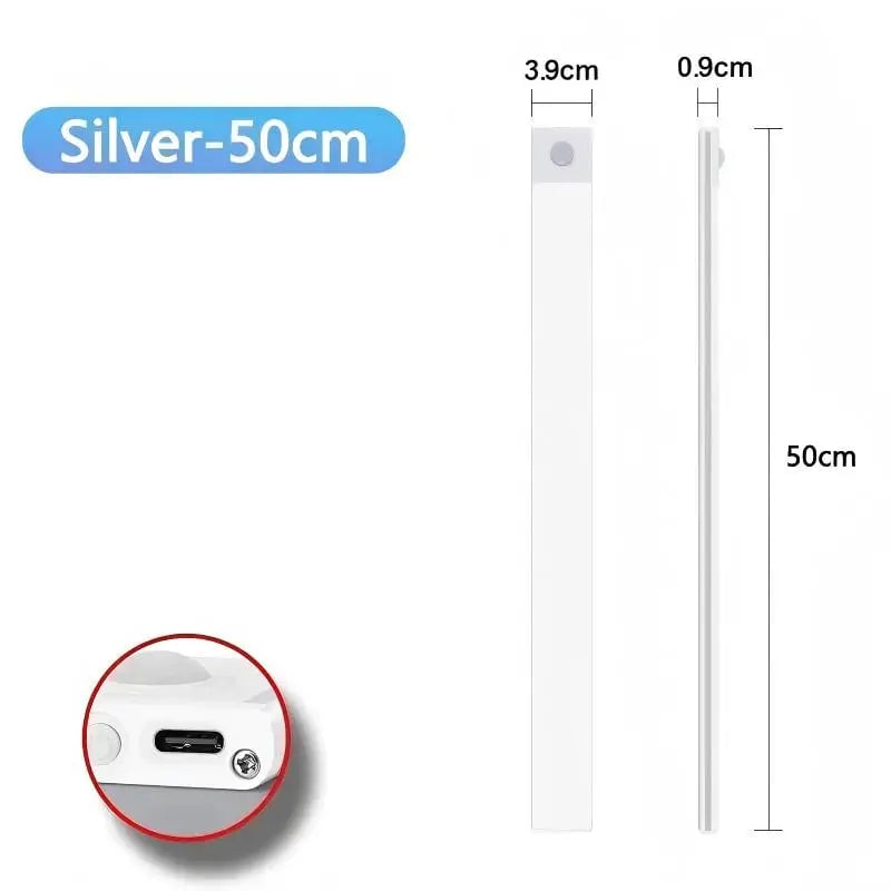 USB Rechargeable LED Cabinet Light Wireless Motion Sensor Magnetic