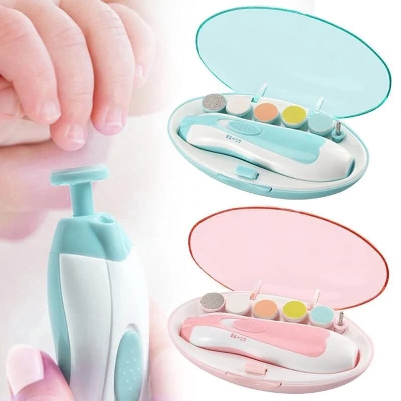 Electric Baby Nail Trimmer Kit - Safe Infant Manicure Polisher Tool