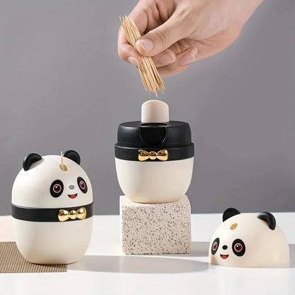 Panda Automatic Toothpick Dispenser - Cute Kitchen Storage Box