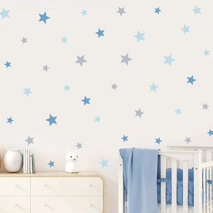 Cartoon Stars Beige Removable Wall Stickers Nursery Kids Baby Decor