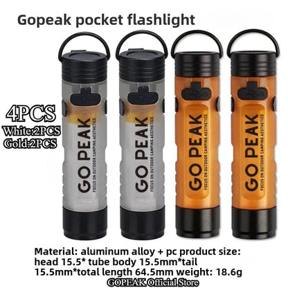 GOPEAK Mini LED Flashlight 5050 Pocket Keychain Clip Emergency Light