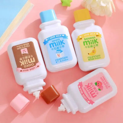 Kawaii Milk Bottle Correction Tape - Cute Cartoon Office School Supply