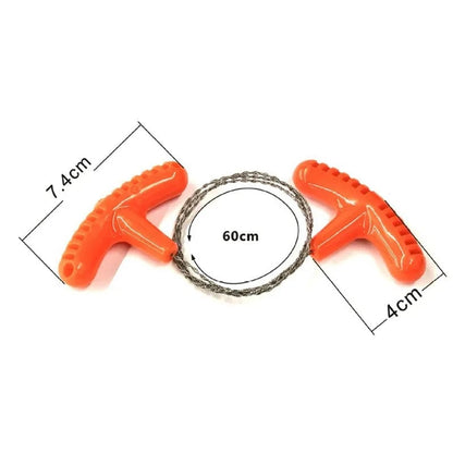 Portable Stainless Steel Wire Saw - Finger Handle Camping Tool