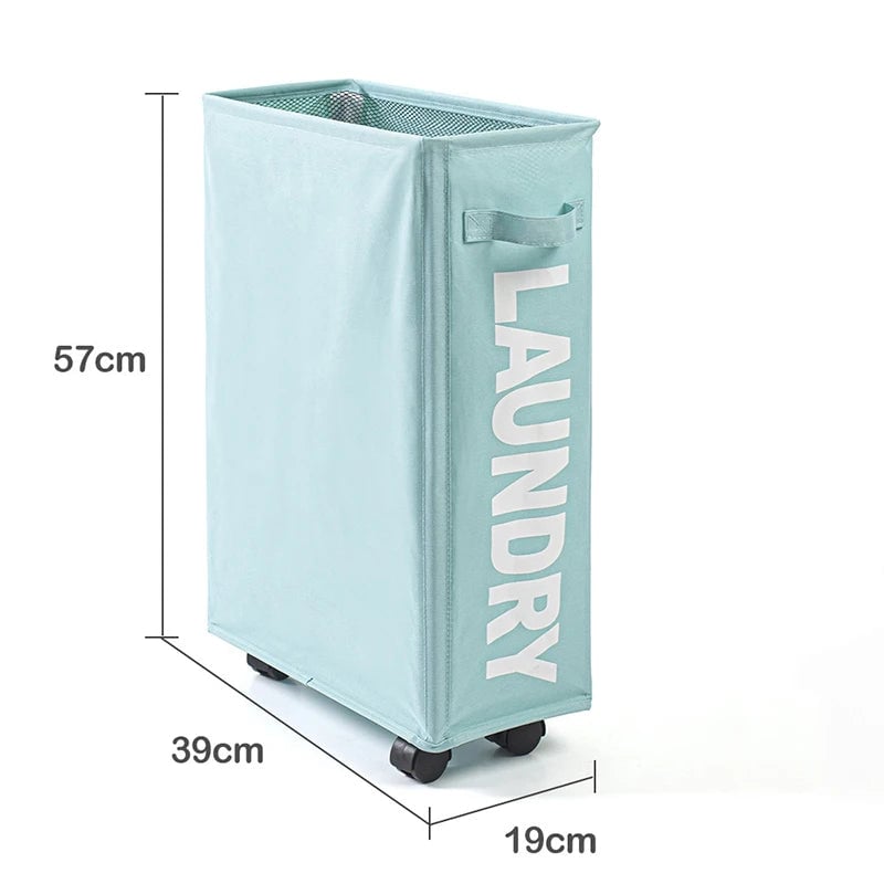 Large Wheeled Laundry Basket - Foldable Waterproof Storage Bag