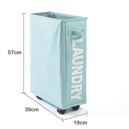 Large Wheeled Laundry Basket - Foldable Waterproof Storage Bag