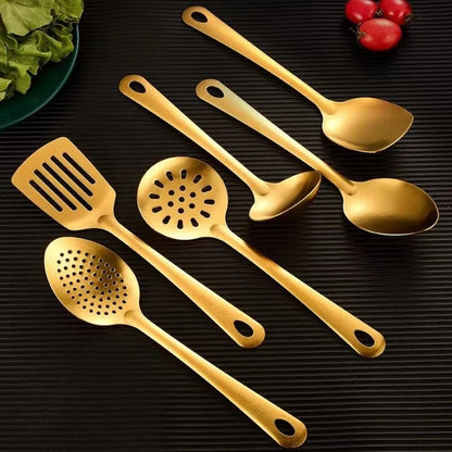 Korean Stainless Steel Kitchen Utensil Set - Spatula, Soup Spoon