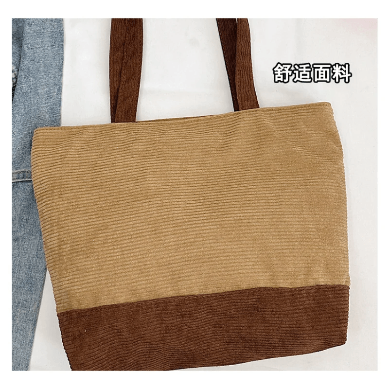 Large Corduroy Pompompurin Tote Bag - Laptop Shoulder Handbag