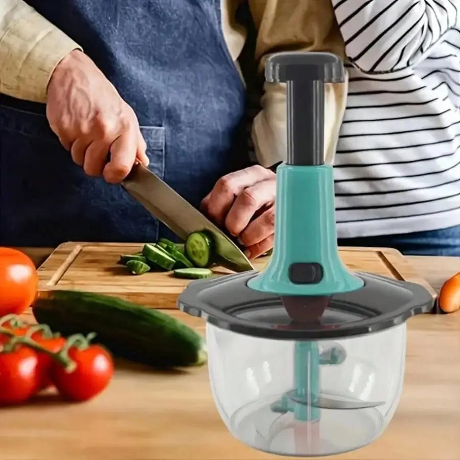 Durable Plastic Vegetable Fruit Herb Chopper - Compact Kitchen Tool
