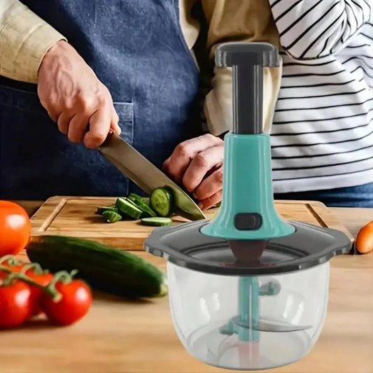 Durable Plastic Vegetable Fruit Herb Chopper - Compact Kitchen Tool